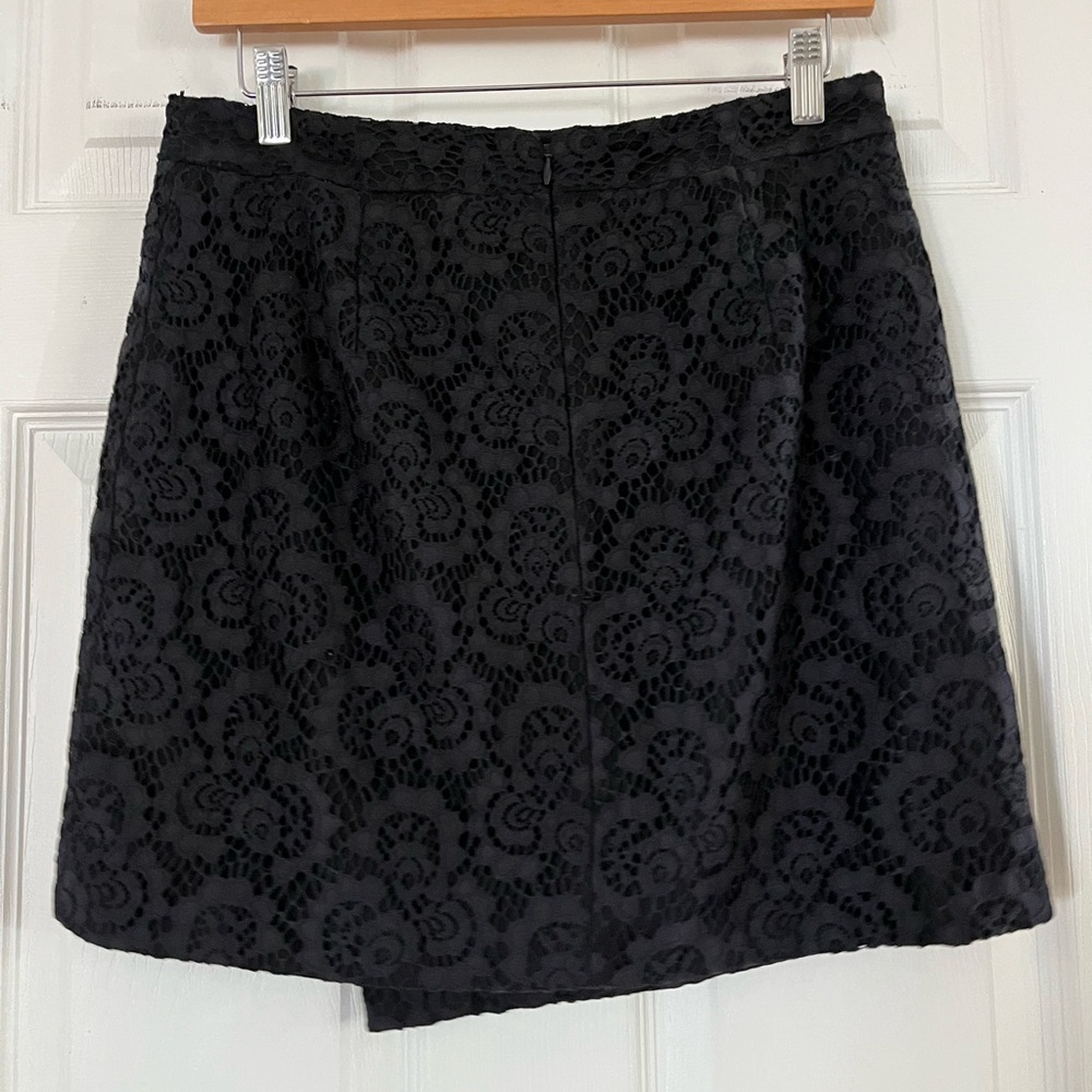 Madewell Black Lace A-Line Mini Skirt Size 6 - Picture 2 of 3